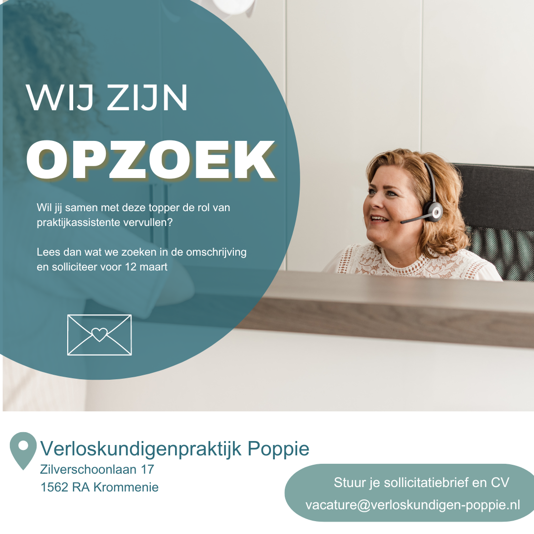 Wij zijn opzoek naar een praktijk assistente, Vacature gesloten